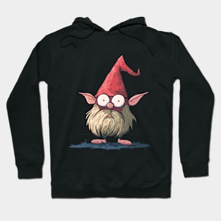 A funny scared gnome. Hoodie